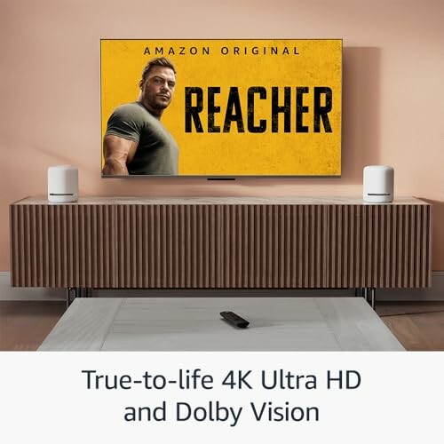 Amazon Original Reacher TV display with 4K Ultra HD and Dolby Vision