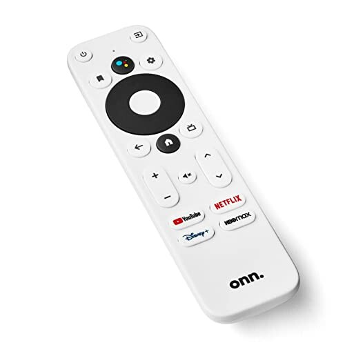 White Onn TV remote control with streaming service buttons