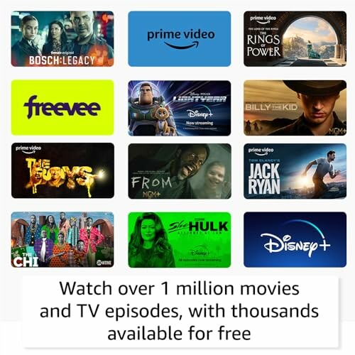 Collage of streaming options on Prime Video and Freevee.