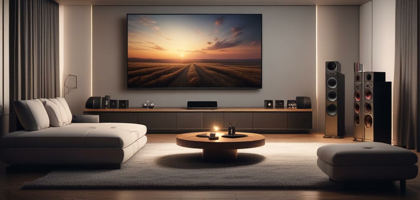 Surround sound system in a home cinema